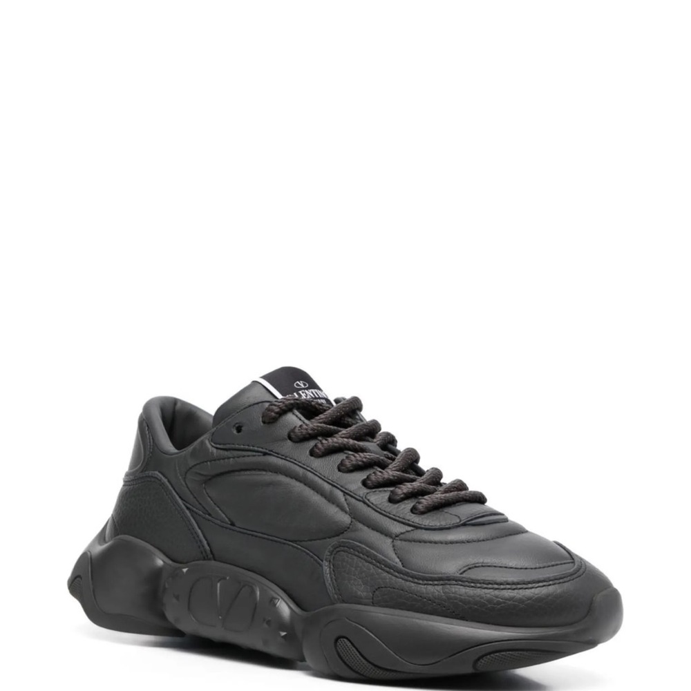 Black Leather Sneakers